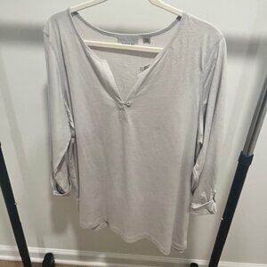 Gray Long Sleeve Top